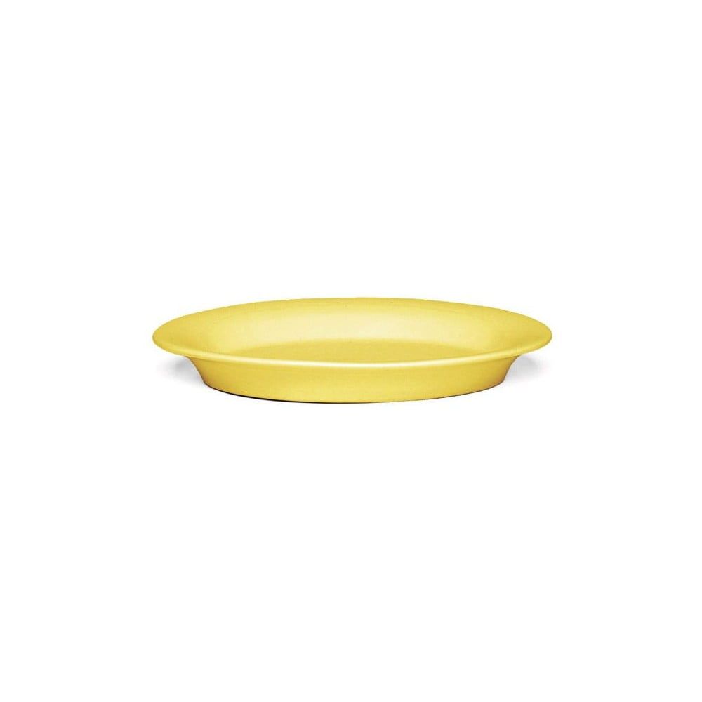 Žltý kameninový tanier Kähler Design Ursula, 18 × 13 cm - Bonami.sk