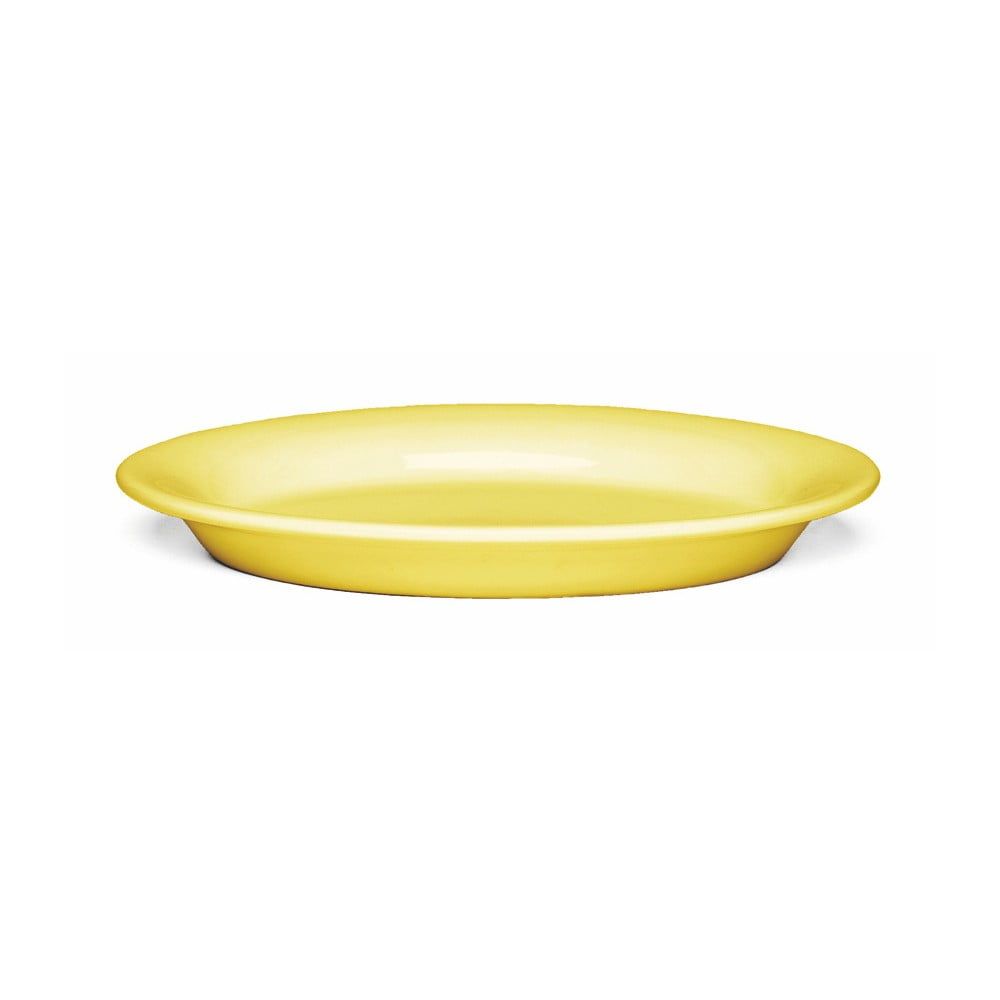 Žltý kameninový tanier Kähler Design Ursula, 22 × 15,5 cm - Bonami.sk