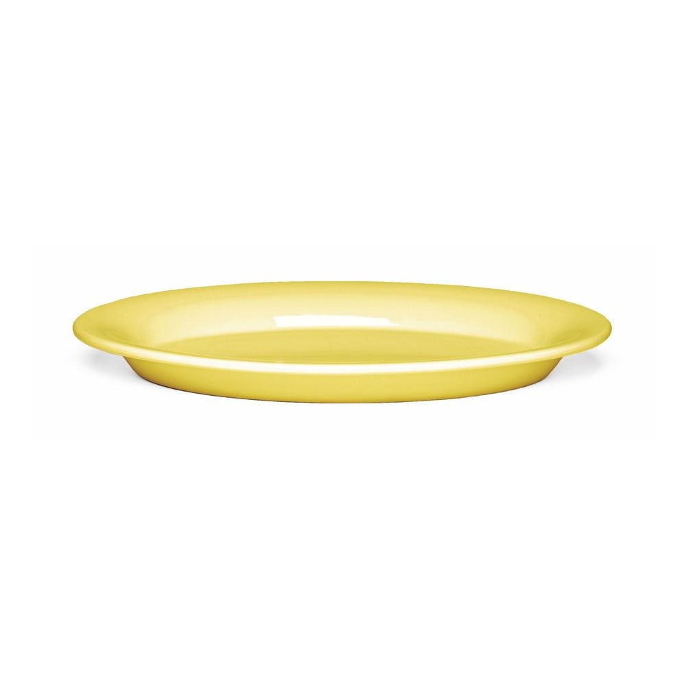 Žltý kameninový tanier Kähler Design Ursula, 28 × 18,5 cm - Bonami.sk