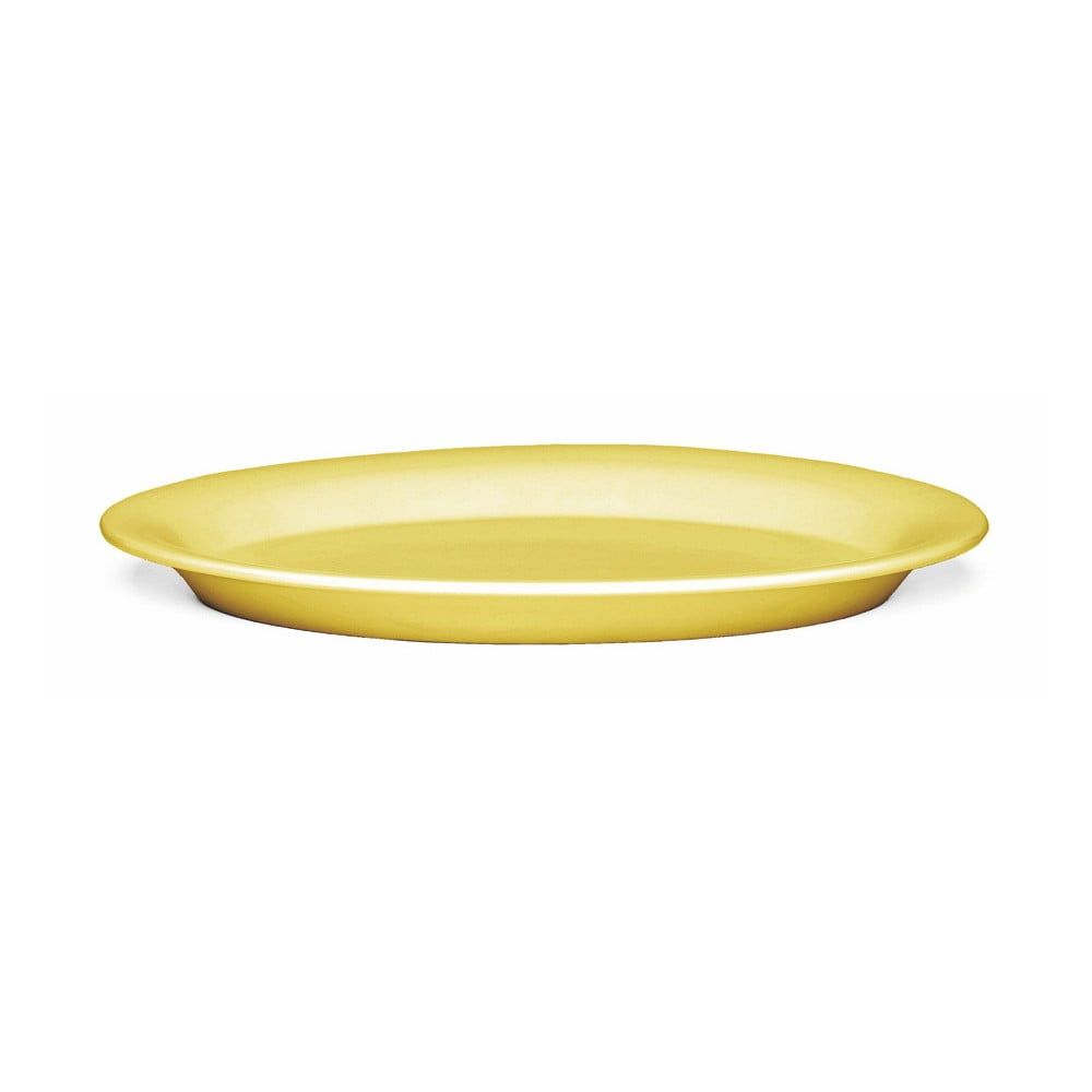 Žltý kameninový tanier Kähler Design Ursula, 33 × 22 cm - Bonami.sk