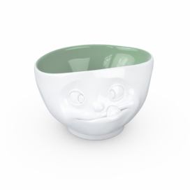 Bielo-zelená porcelánová miska na sladkosti 58products