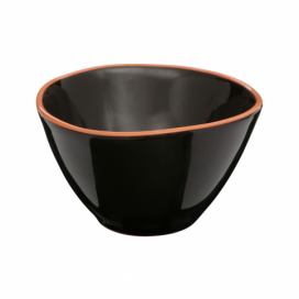 Čierna miska na cereálie z glazovanej terakoty Premier Housewares Calisto, ⌀ 16 cm