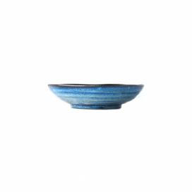 Modrý keramický hlboký tanier Mij Indigo, ø 21 cm