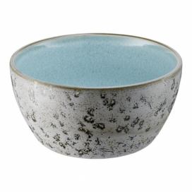 Sivá kameninová miska s vnútornou glazúrou v svetlomodrej farbe Bitz Mensa, priemer 12 cm