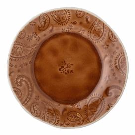 Červenohnedý dezertný tanier z kameniny Bloomingville Rani, ø 20 cm
