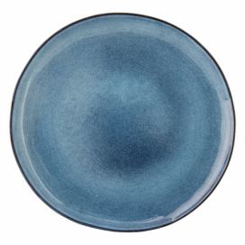 Modrý keramický plytký tanier Bloomingville Sandrine