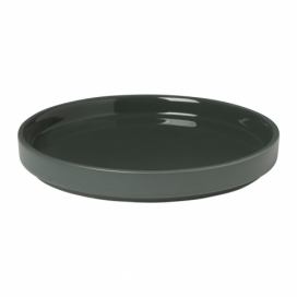 Tmavozelený keramický tanier Blomus Pilar, ø 14 cm