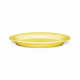 Žltý kameninový tanier Kähler Design Ursula, 22 × 15,5 cm