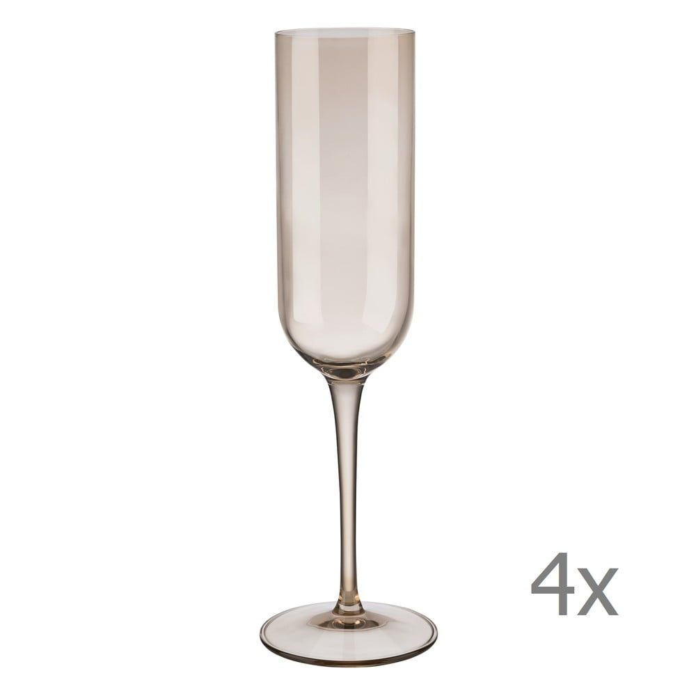 Sada 4 sivých pohárov na šampanské Blomus Mira, 210 ml - Bonami.sk