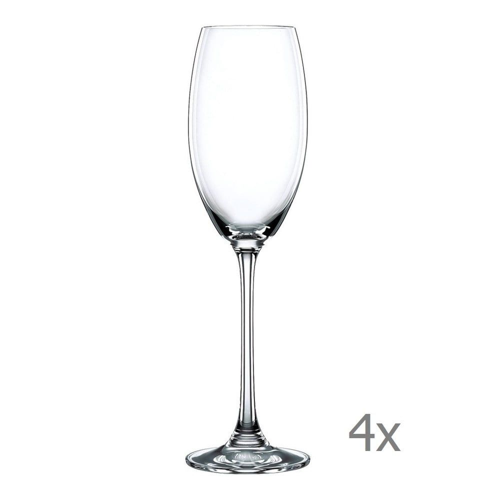 Sada 4 pohárov na šampanské z krištáľového skla Nachtmann Vivendi Premium Champagne Flute Set, 272 ml - Bonami.sk