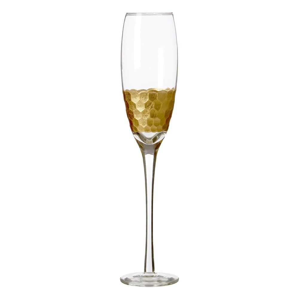 Sada 4 pohárov na šampanské z ručne fúkaného skla Premier Housewares Deco, 2,1 dl - Bonami.sk
