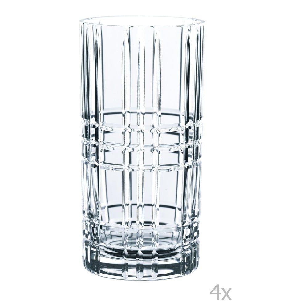 Sada 4 pohárov z krištáľového skla Nachtmann Square Longdrink, 445 ml - Bonami.sk