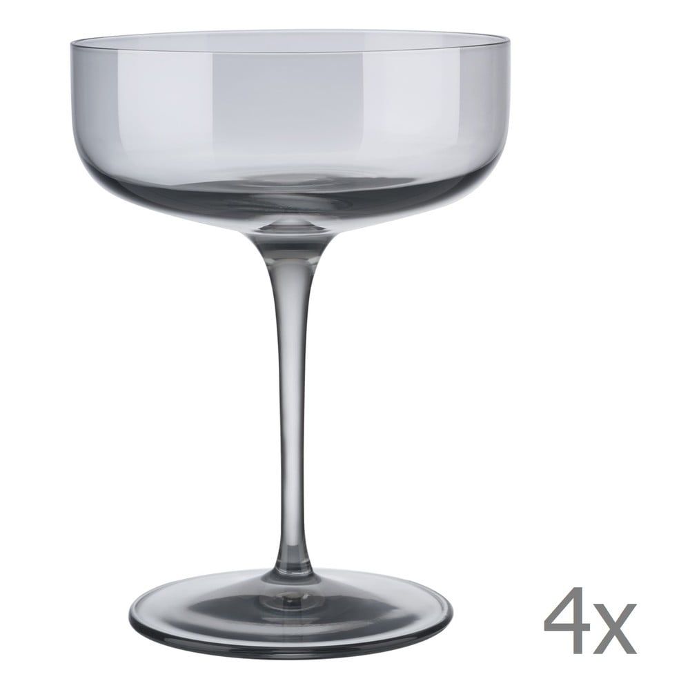 Súprava 4 sivých pohárov na šampanské Blomus Fuum - Bonami.sk