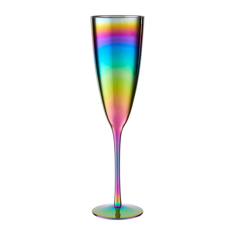 Sada 4 pohárov na šampanské s dúhovým efektom Premier Housowares Rainbow, 290 ml - Bonami.sk