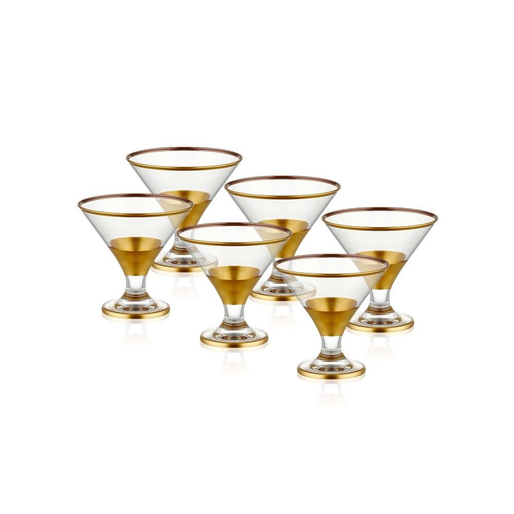 Sada 6 koktailových pohárov Mia Glam Gold, 225 ml - Bonami.sk