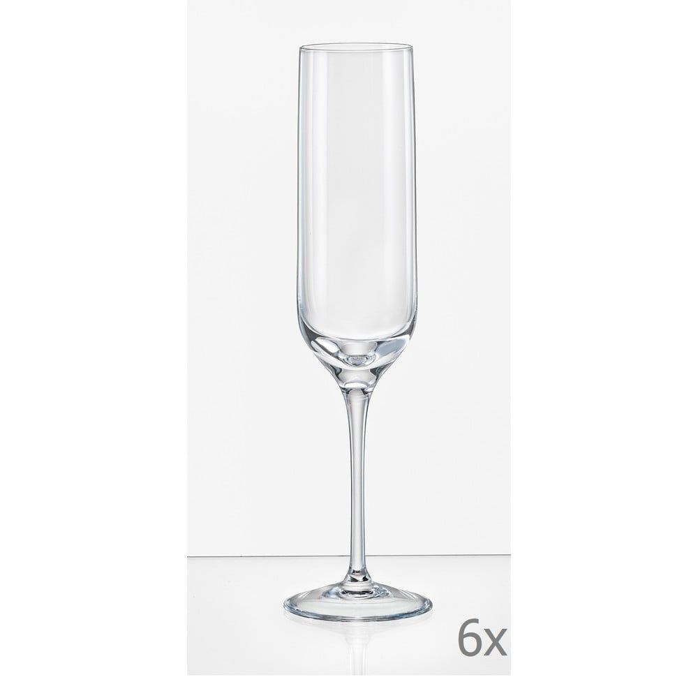 Súprava 6 pohárov na šampanské Crystalex Uma, 200 ml - Bonami.sk