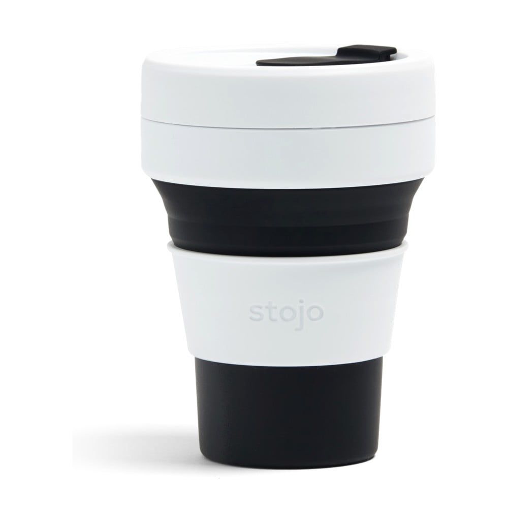Bielo-čierny skladací hrnček Stojo Pocket Cup, 355 ml - Bonami.sk