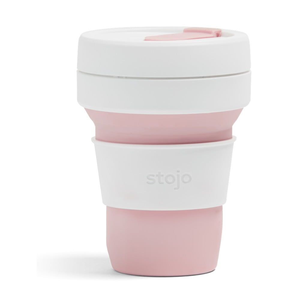 Bielo-ružový skladací hrnček Stojo Pocket Cup Rose, 355 ml - Bonami.sk