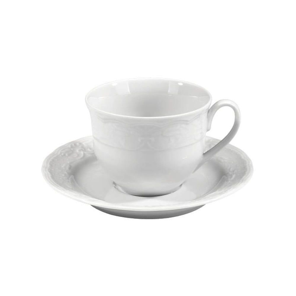Sada 6 šálok s tanierikom z bieleho porcelánu Kutahya Concept, 50 ml - Bonami.sk