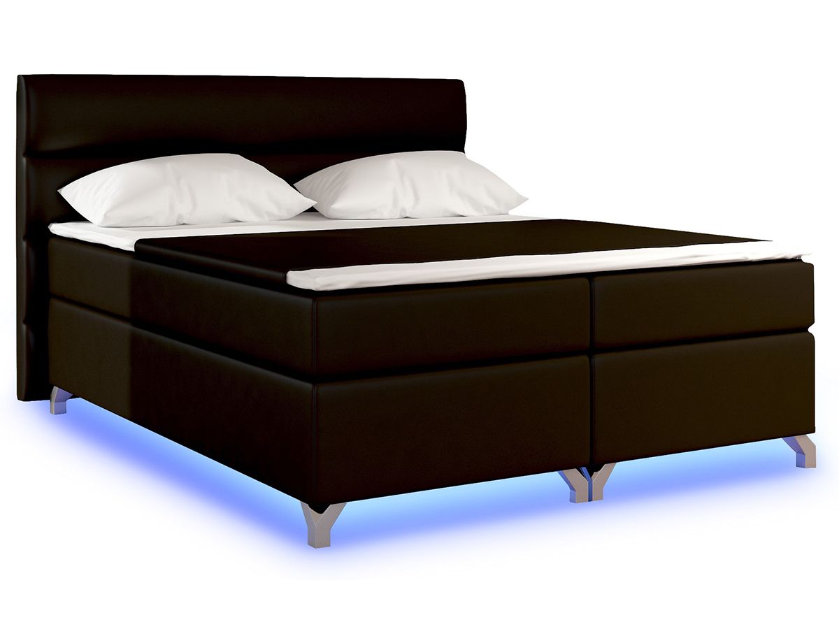 Čalúnená manželská posteľ s úložným priestorom Avellino 140 - tmavohnedá (Soft 66) - nabbi.sk