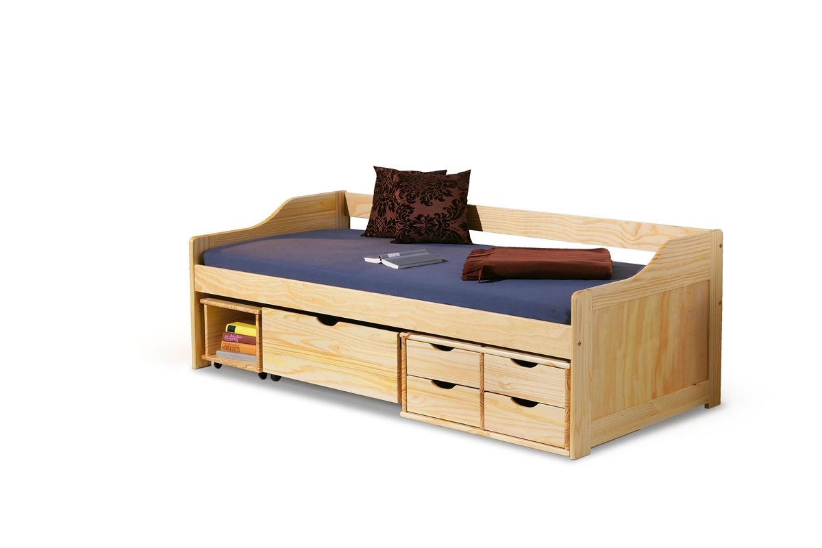 Drevená jednolôžková posteľ s roštom Maxima 2 90 - borovica - nabbi.sk