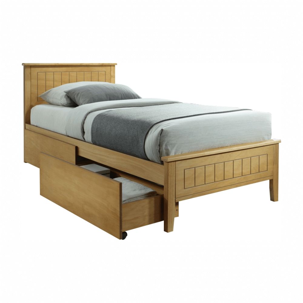 Jednolôžková posteľ s roštom Midea 90x200 cm - dub - nabbi.sk