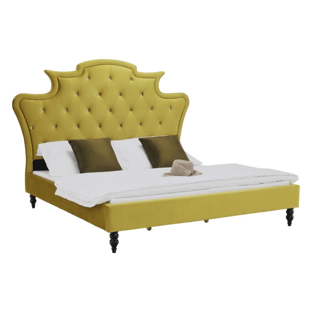 Manželská posteľ s roštom Reina 160x200 cm - zlatá - nabbi.sk