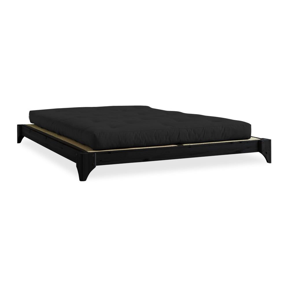 Čierna posteľ z borovicového dreva Karup Design Elan, 180 × 200 cm - Bonami.sk