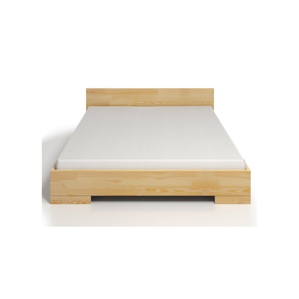 Dvojlôžková posteľ z borovicového dreva s úložným priestorom SKANDICA Spectrum, 200 × 200 cm - Bonami.sk