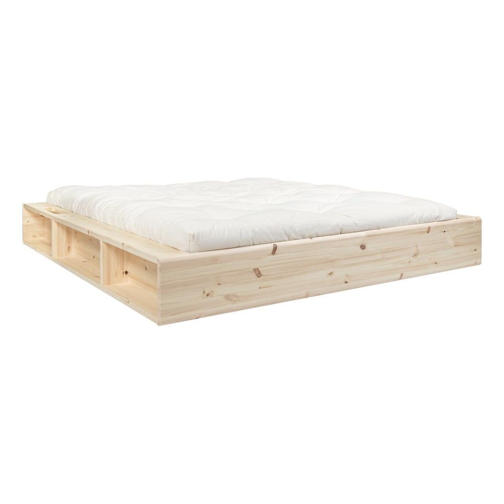 Dvojlôžková posteľ z masívneho dreva s úložným priestorom a futonom Double Latex Karup Design, 180 x 200 cm - Bonami.sk
