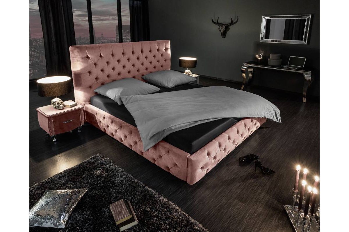 LuxD Dizajnová posteľ Laney 160x200 cm staroružový zamat - ESTILOFINA.SK