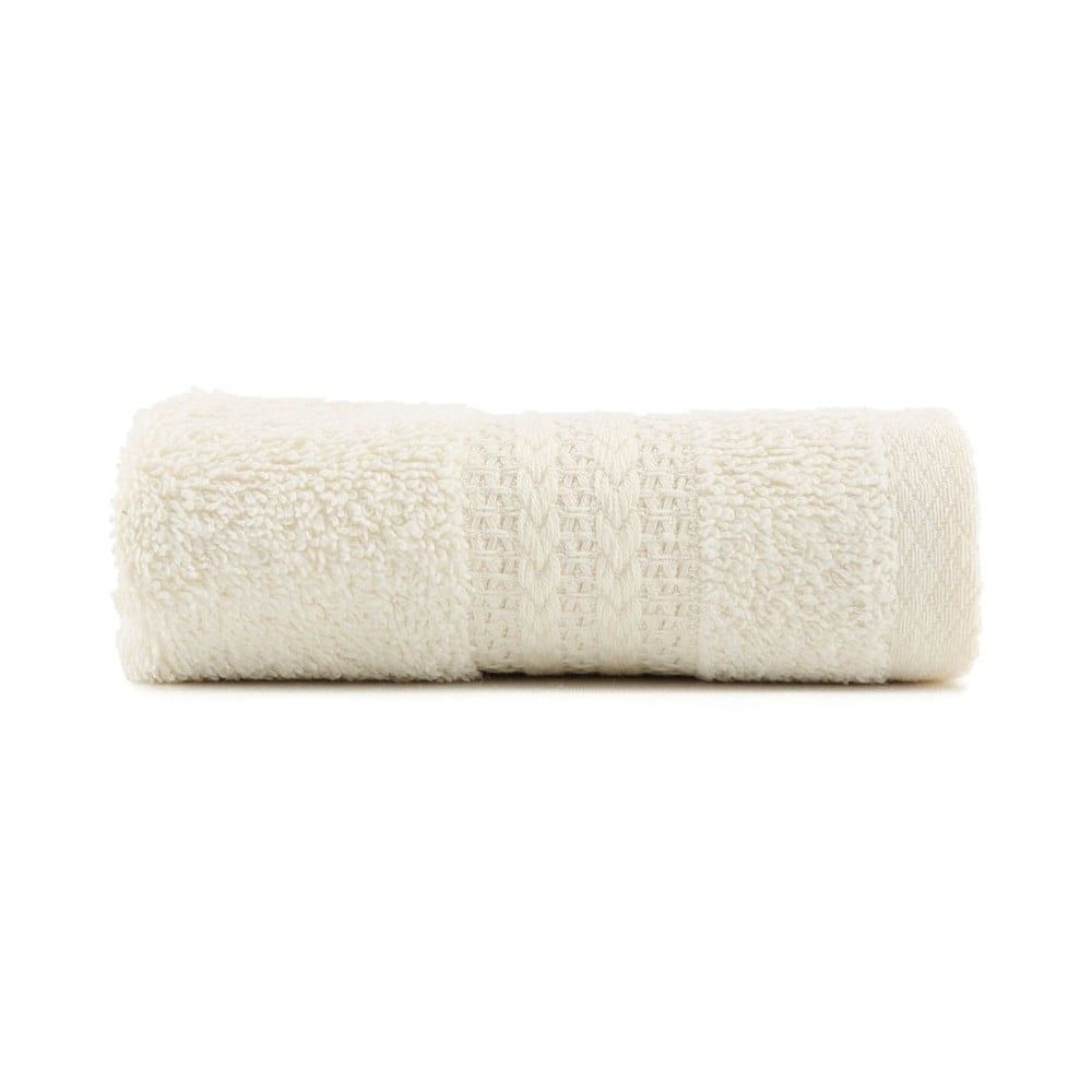 Krémovobiely bavlnený uterák Amy, 30 × 50 cm - Bonami.sk