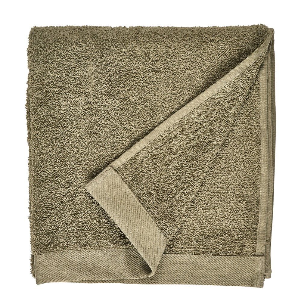 Olivovozelený uterák z froté bavlny Södahl Organic, 100 x 50 cm - Bonami.sk