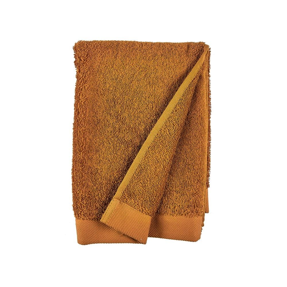 Oranžový uterák z froté bavlny Södahl Clay, 100 x 50 cm - Bonami.sk