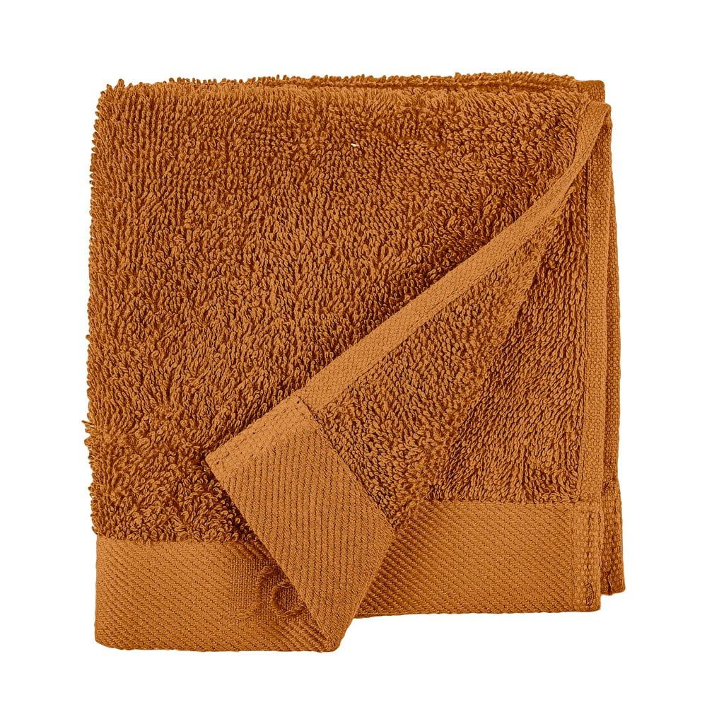 Oranžový uterák z froté bavlny Södahl Clay, 30 x 30 cm - Bonami.sk