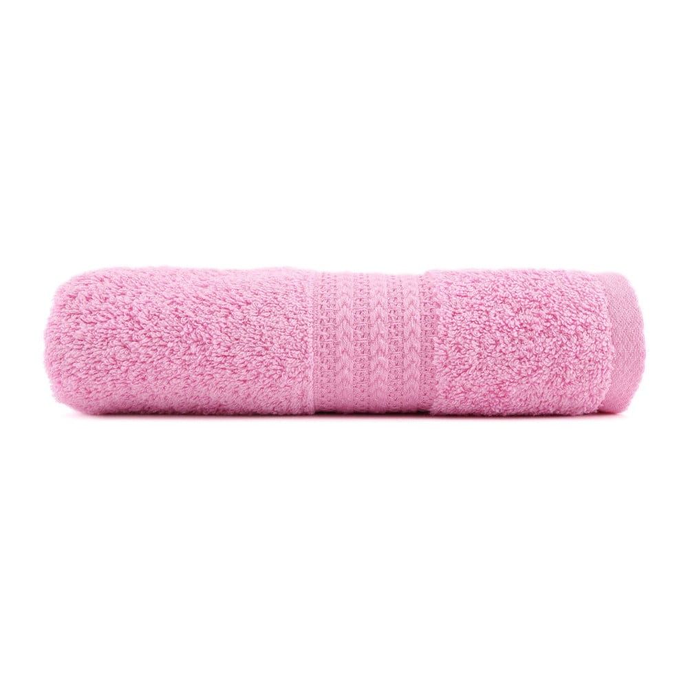 Ružový uterák z čistej bavlny Sunny, 50 × 90 cm - Bonami.sk