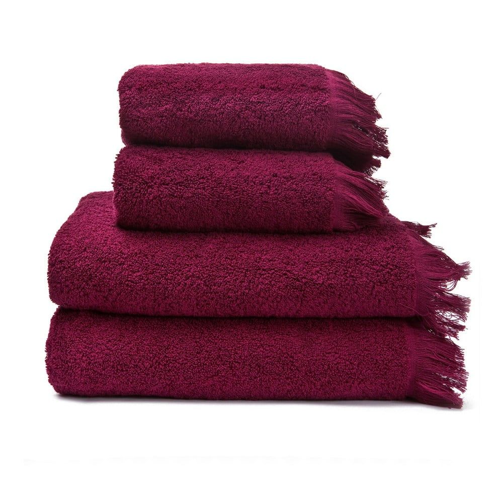 Sada 2 červených uterákov a 2 osušiek zo 100% bavlny Bonami, 50 × 90 + 70 × 140 cm - Bonami.sk