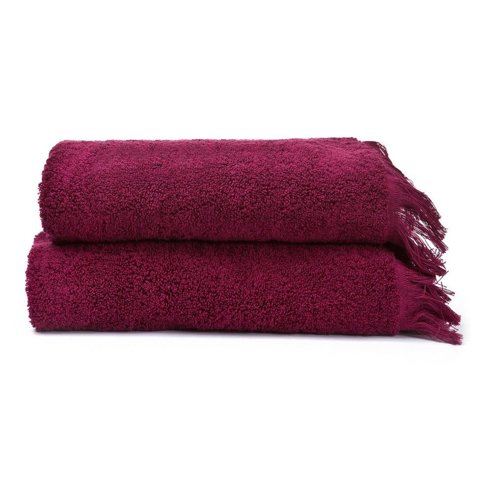 Sada 2 červených uterákov zo 100% bavlny Bonami, 50 × 90 cm - Bonami.sk