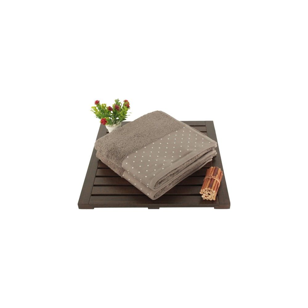 Sada 2 hnedých bavlnených uterákov Patricia, 50 × 90 cm - Bonami.sk