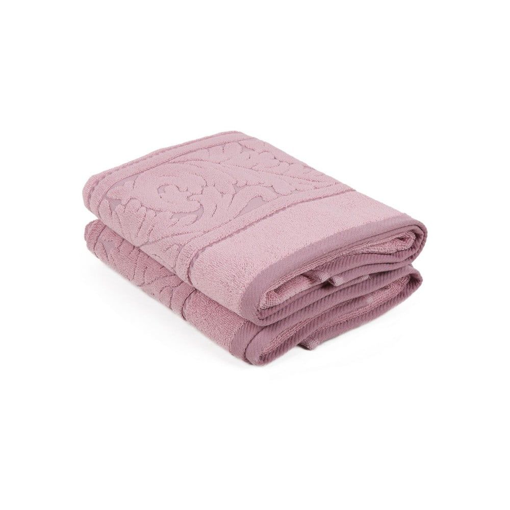 Sada 2 ružových uterákov z bavlny Sultan, 50 × 90 cm - Bonami.sk