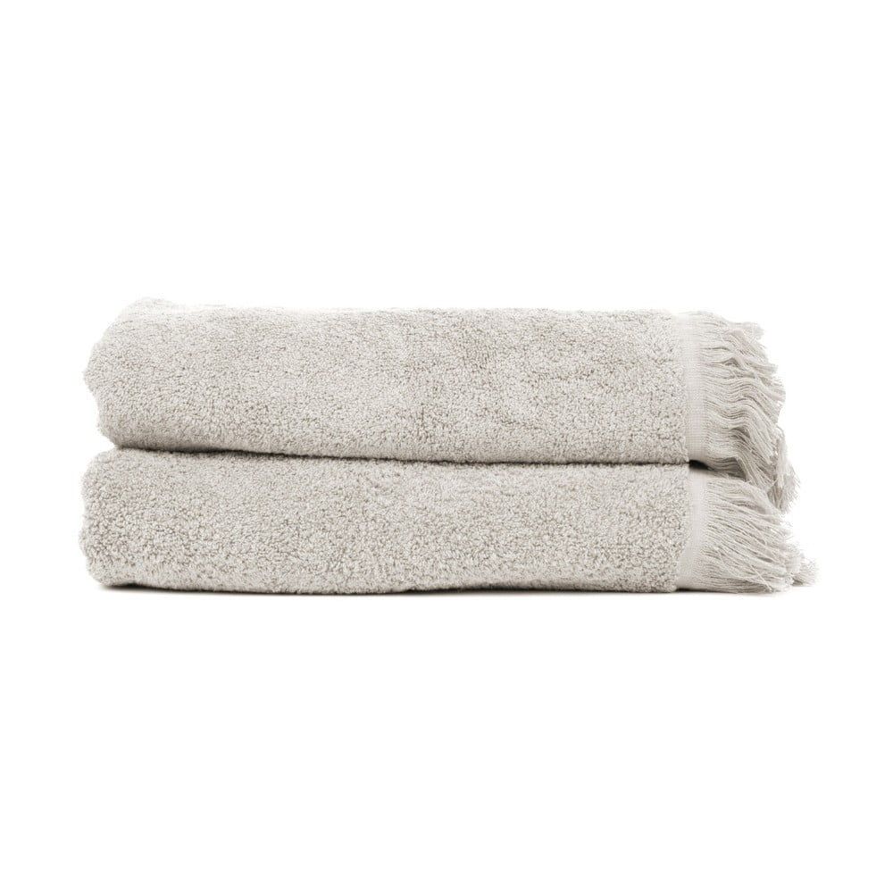 Sada 2 sivohnedých osušiek zo 100% bavlny Bonami, 70 × 140 cm - Bonami.sk