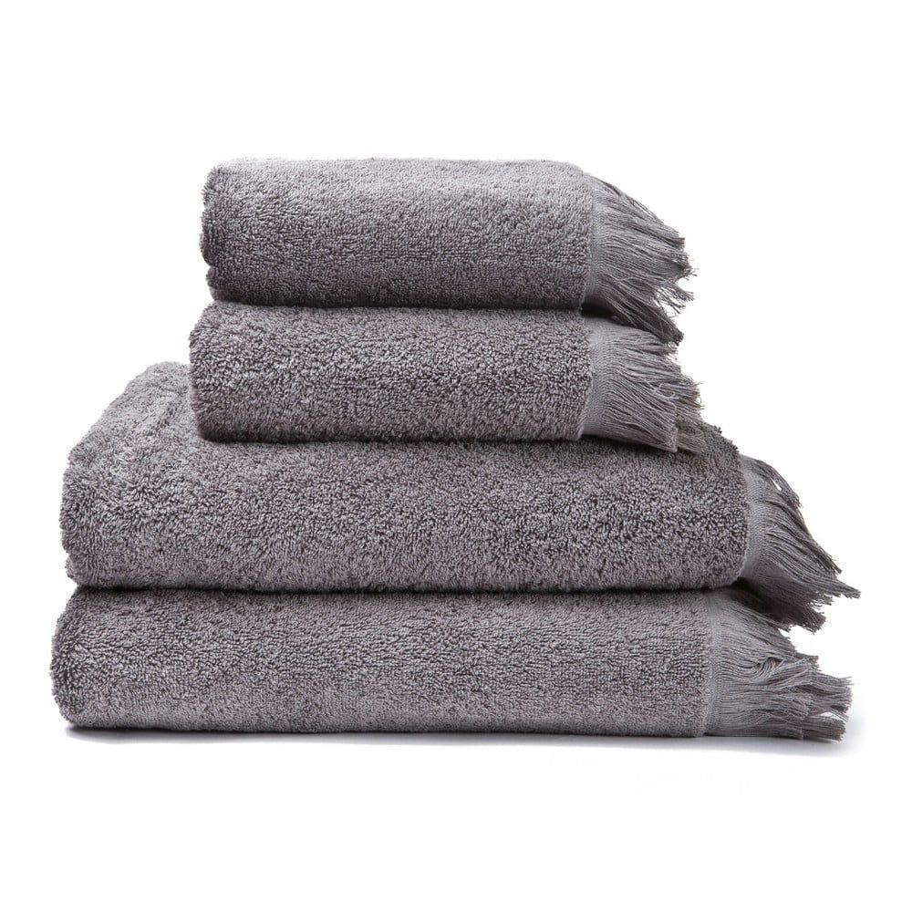 Sada 2 sivých uterákov a 2 osušiek zo 100% bavlny Bonami, 50 × 90 + 70 × 140 cm - Bonami.sk