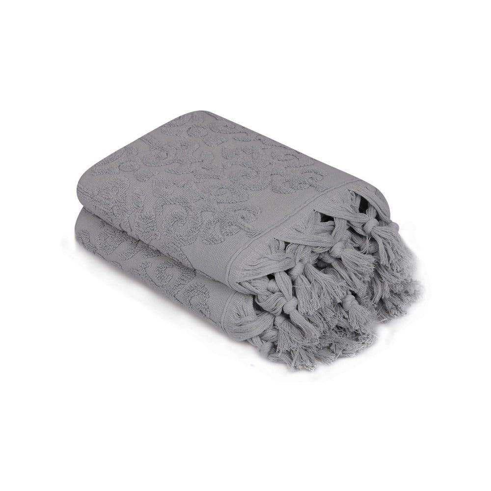 Sada 2 sivých uterákov Madame Coco Bohème, 50 × 90 cm - Bonami.sk