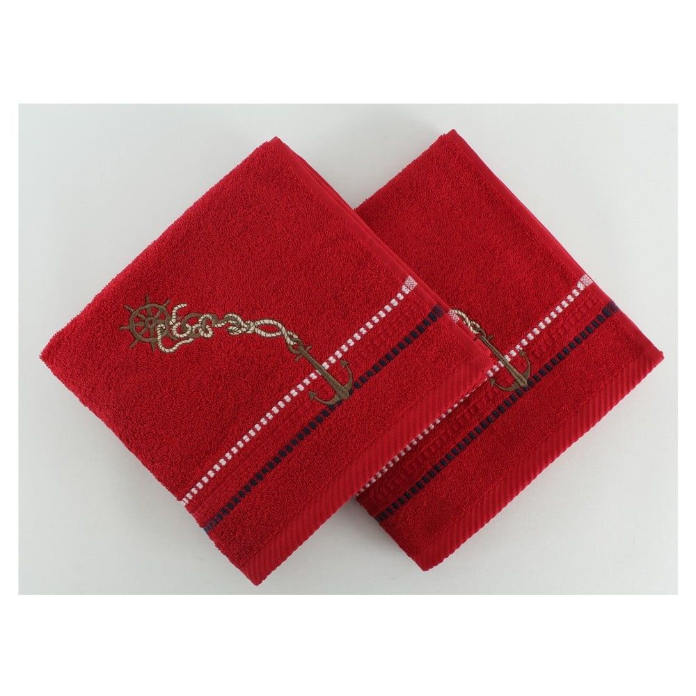 Sada 2 uterákov Marina Red Cipa, 50 × 90 cm - Bonami.sk