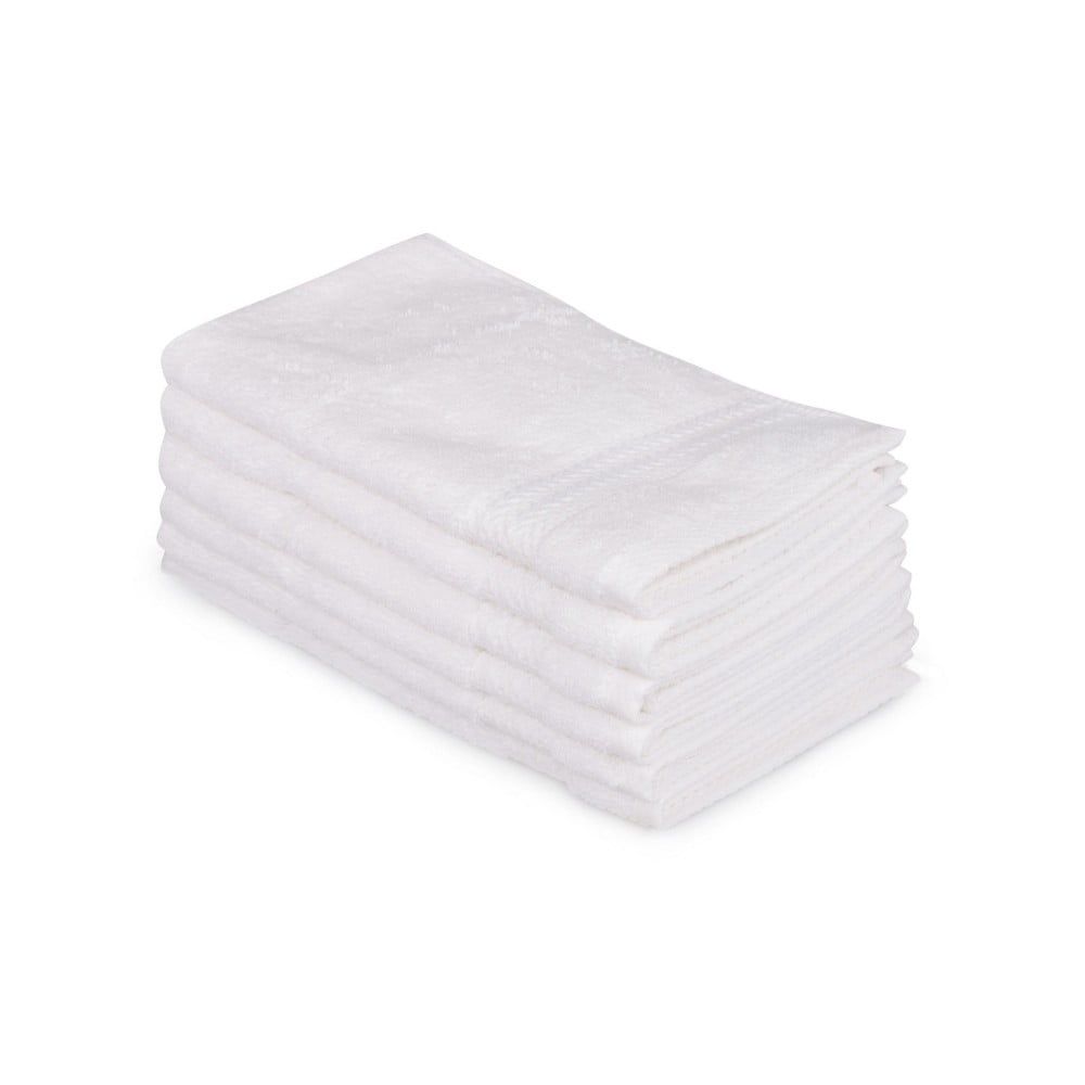 Súprava 6 bielych bavlnených uterákov Madame Coco Lento Puro, 30 × 50 cm - Bonami.sk