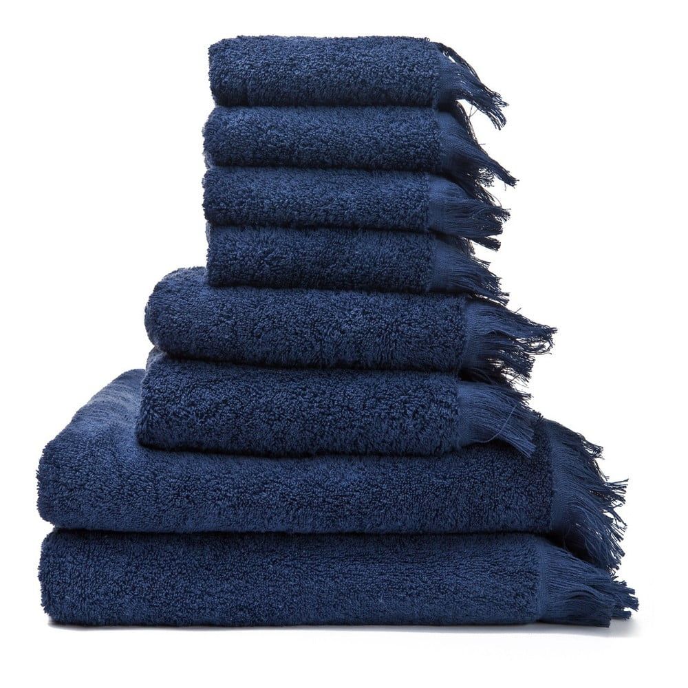 Súprava 6 modrých uterákov a 2 osušiek zo 100 % bavlny Bonami - Bonami.sk