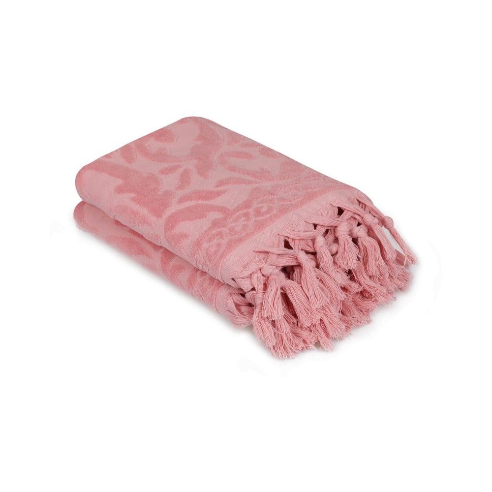 Sada dvoch ružových uterákov Madame Coco Bohème, 90 × 50 cm - Bonami.sk