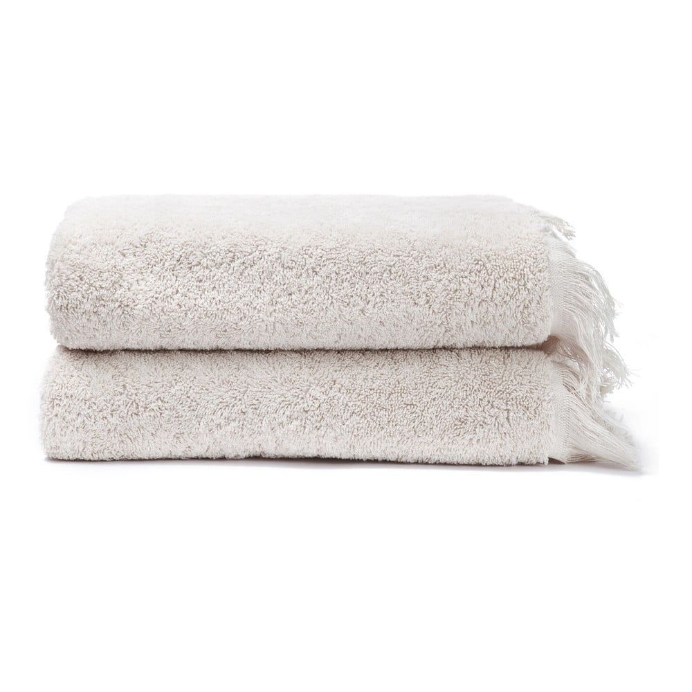Súprava 2 krémových uterákov zo 100 % bavlny Bonami, 50 × 90 cm - Bonami.sk