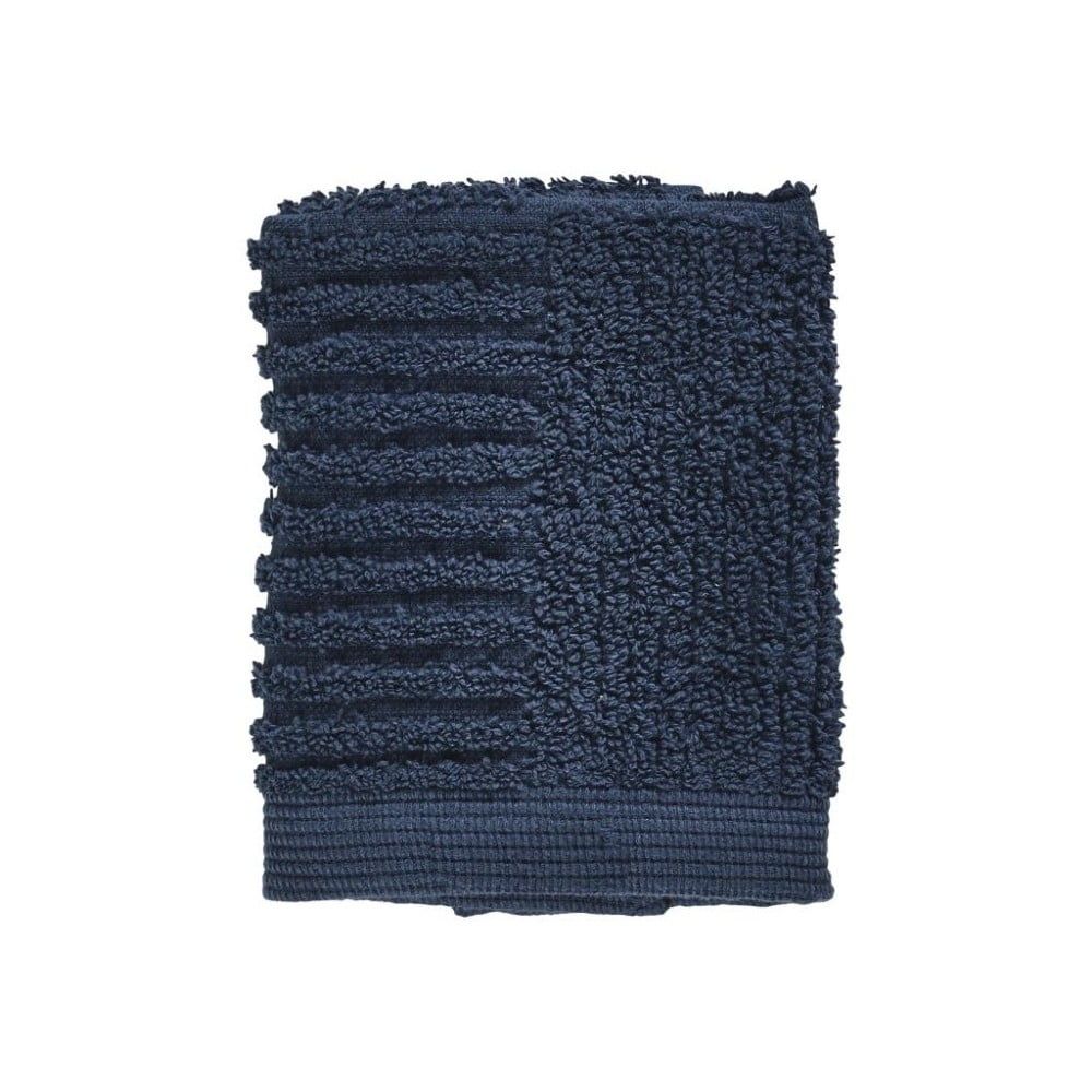 Tmavomodrý uterák zo 100% bavlny na tvár Zone Classic Dark Blue, 30 × 30 cm - Bonami.sk