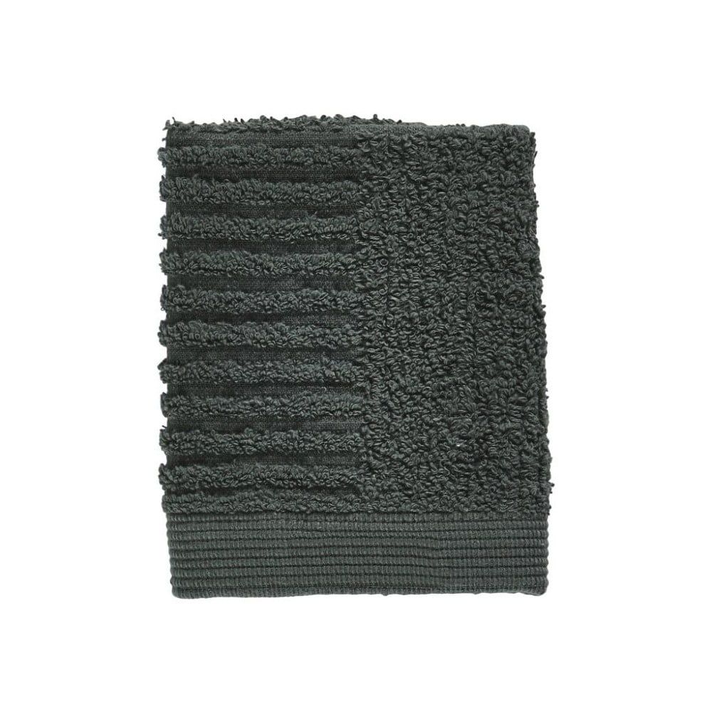 Tmavozelený uterák zo 100% bavlny na tvár Zone Classic Pine Green, 30 × 30 cm - Bonami.sk